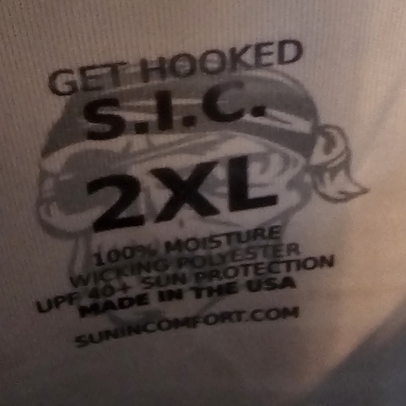 GET HOOKED S.I.C. HOGFISH L/S - 2XL NEPTUNE BLUE NEW WITH TAGS Made in the USA - Picture 3 of 10